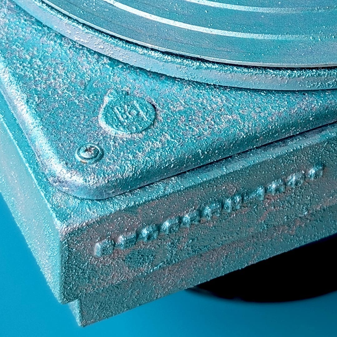 Digital art projected on a building at night in Berlin