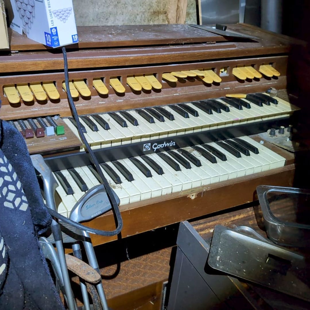 Digital art projected on a building at night in Berlin