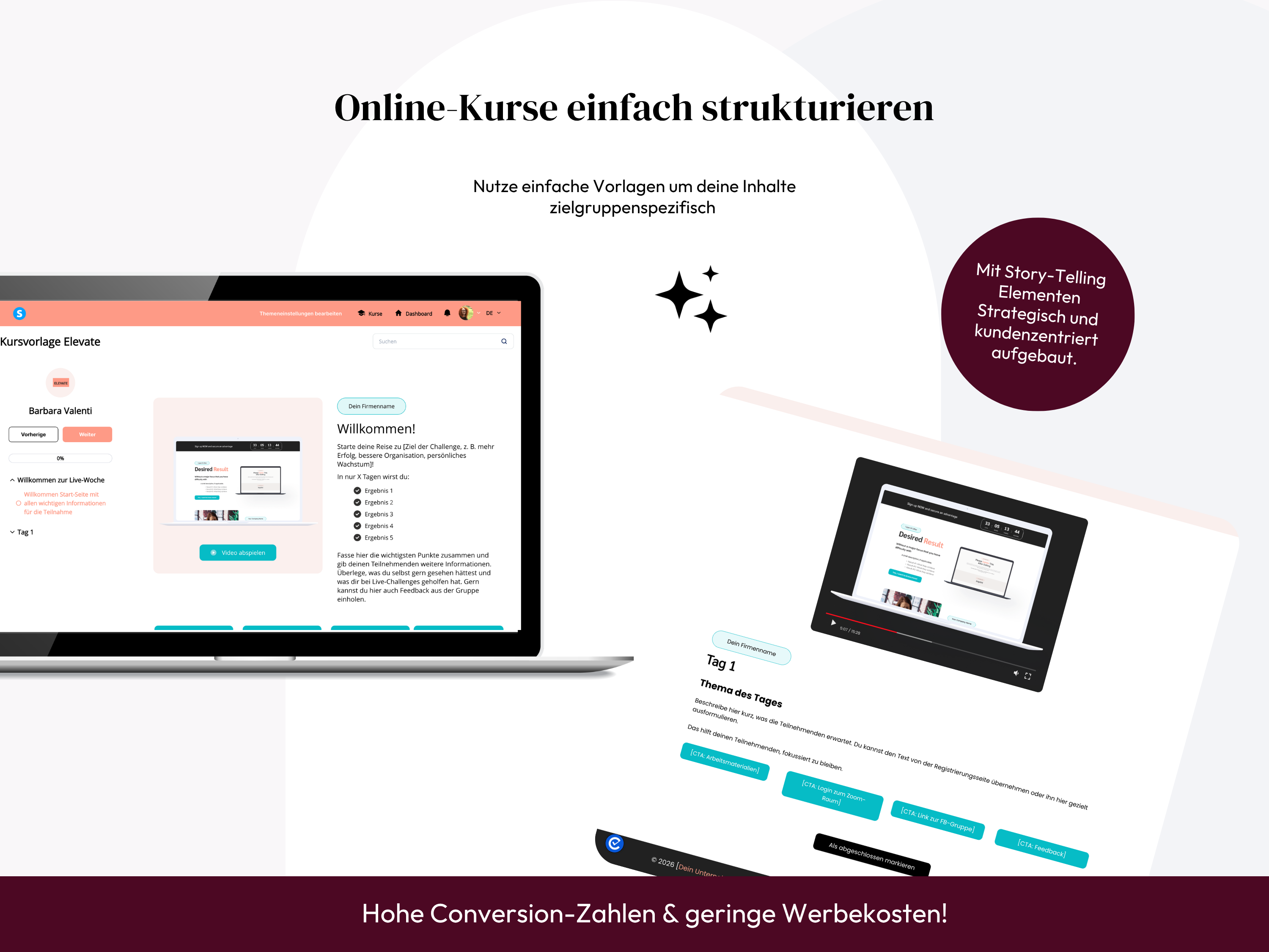 Online-Kurse einfach strukturieren