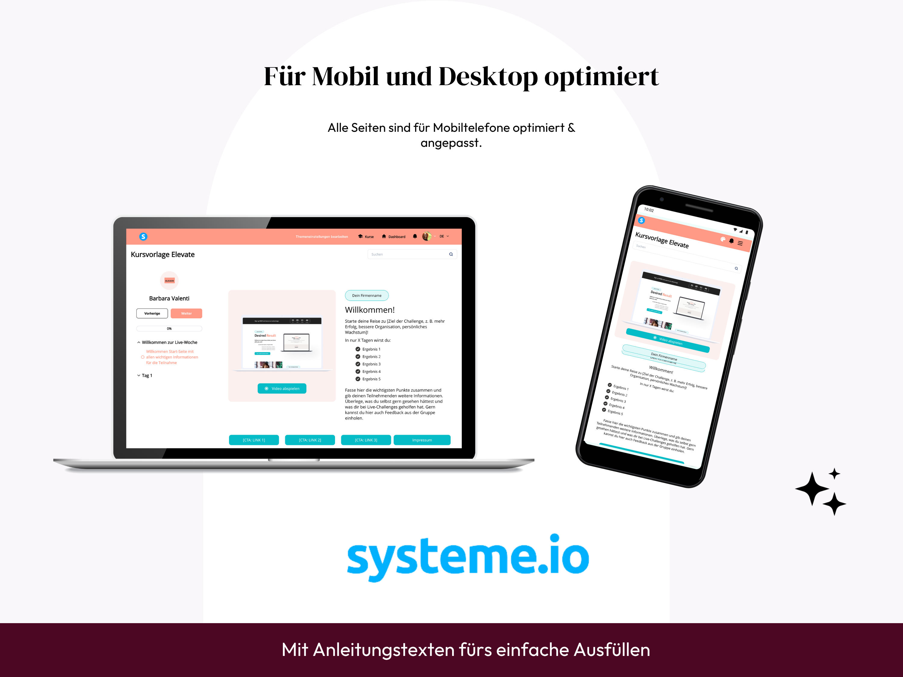 Desktop als auch Mobilversion