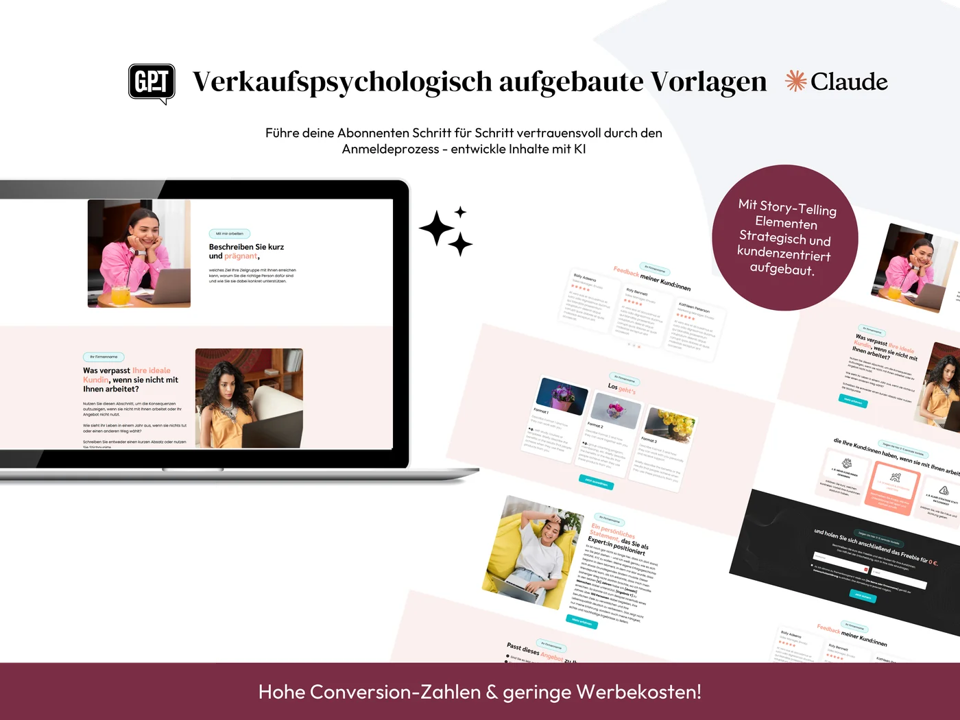 Verkaufspsychologisch aufgebaute Funnel-Vorlagen