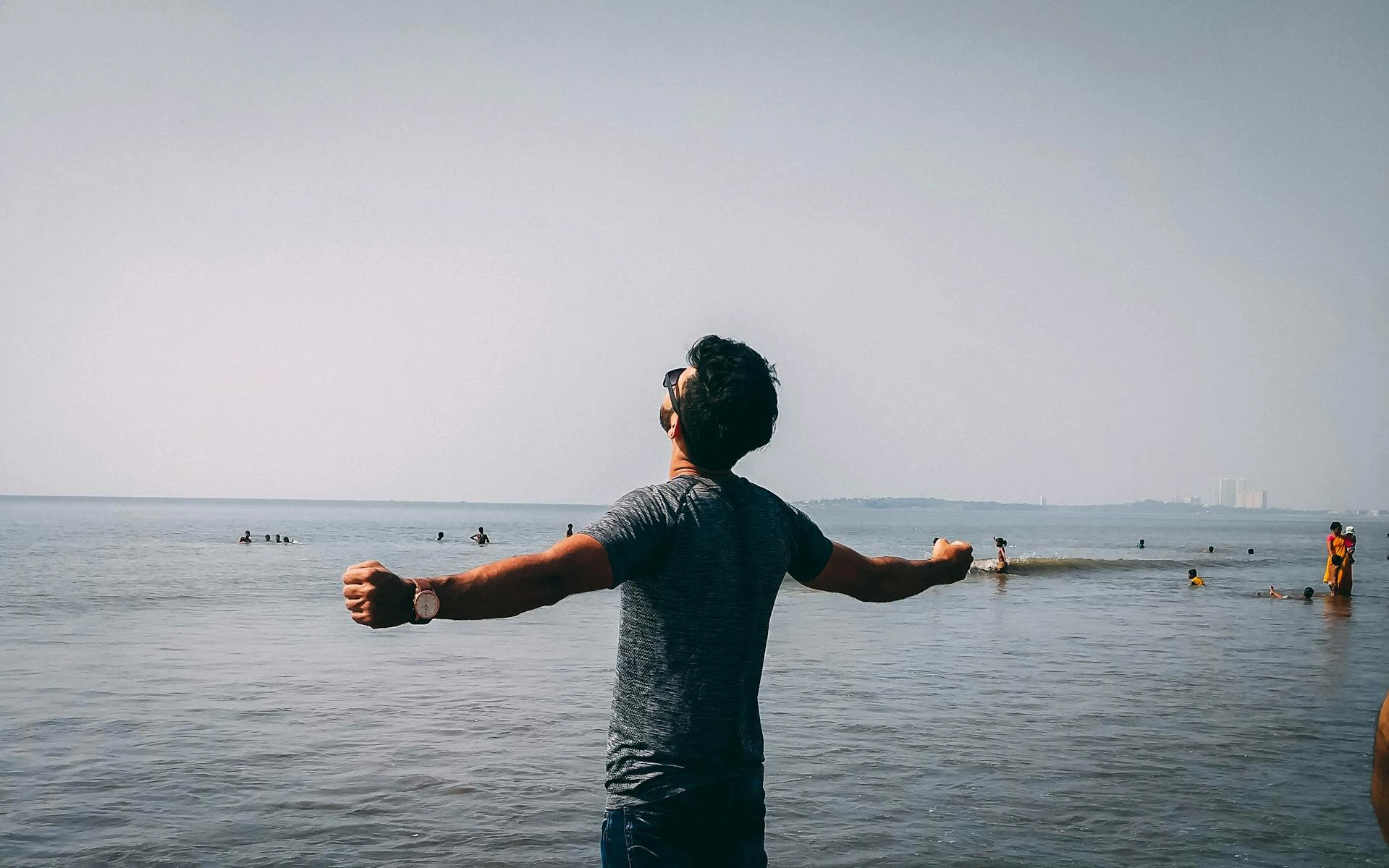 Free Person Standing In Field