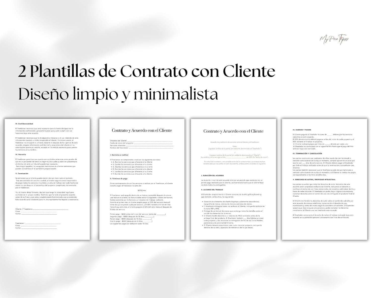 Plantilla Contrato con Clientes