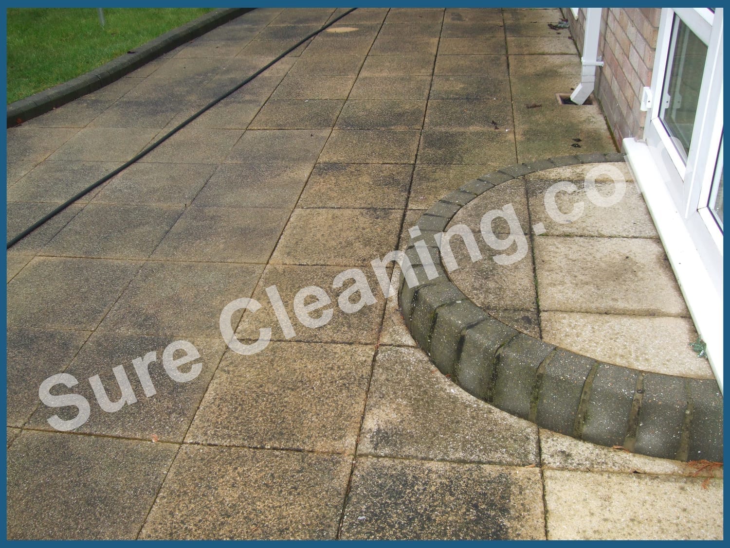patio slab before clean