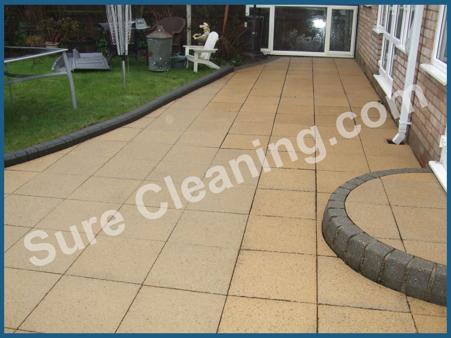 patio slab after clean