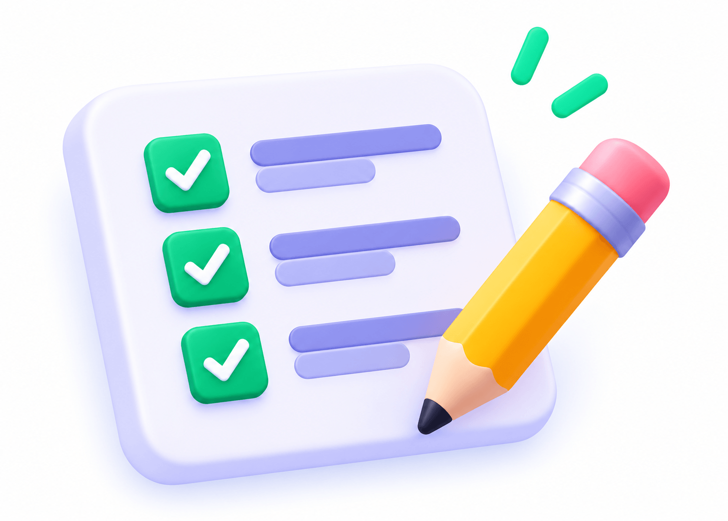 Checklist avec tâches à compléter