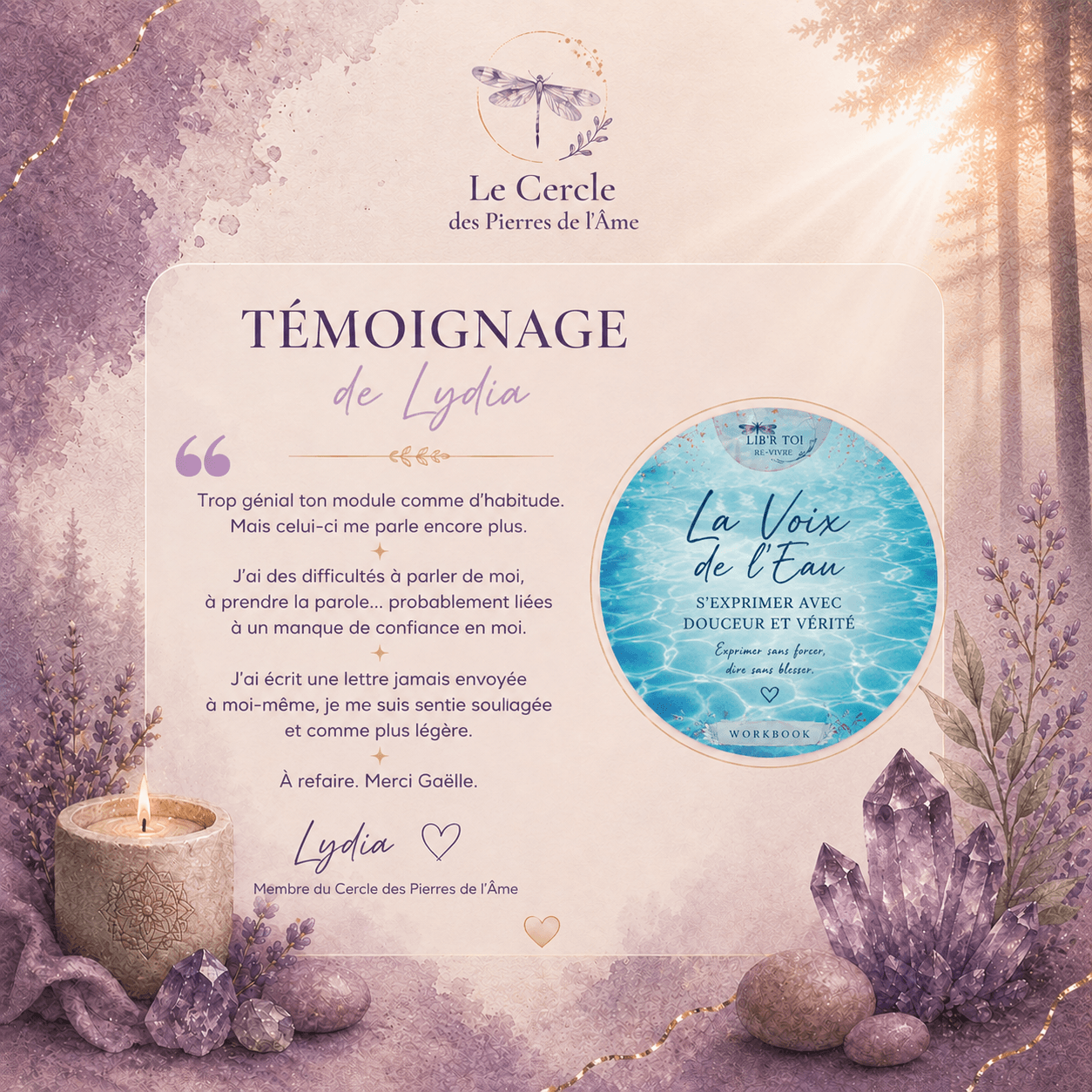 Témoignage Lydia — La Voix de l'Eau