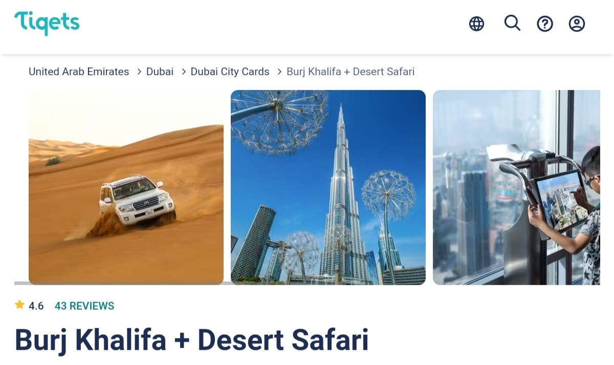 Tiqets: The Dubai Pass