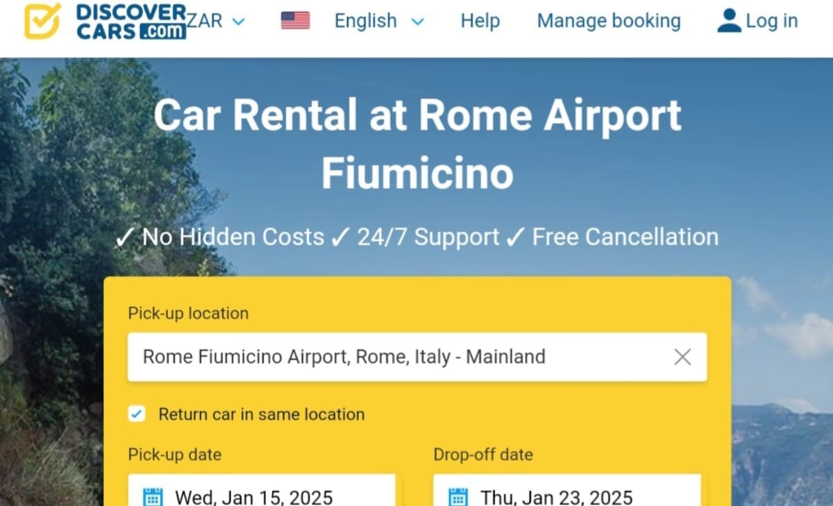  DiscoverCars: Car Rental Rome Airport Fiumicino