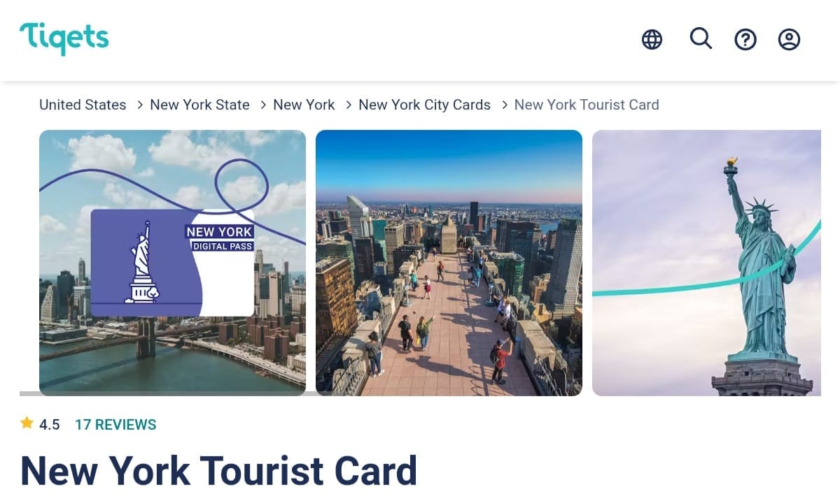 Tiqets: Big Apple City Pass