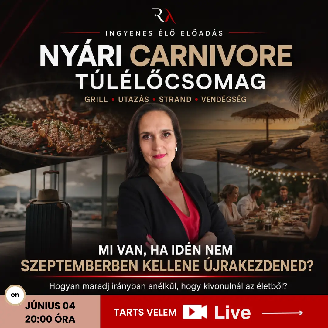 Grill, utazás, strand, vendégség - carnivore étrenden. Ingyenes élő előadás | JÚNIUS 4| 20:00 óra