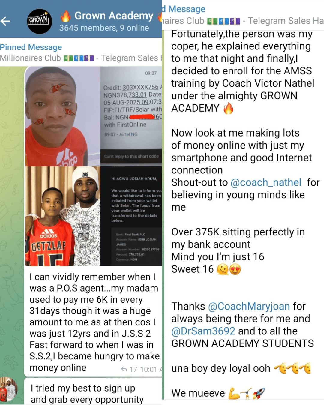 Josiah Agwu testimonial