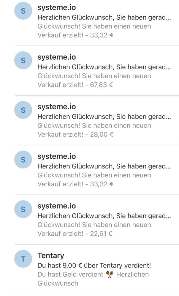 Echte Verkaufsbenachrichtigungen