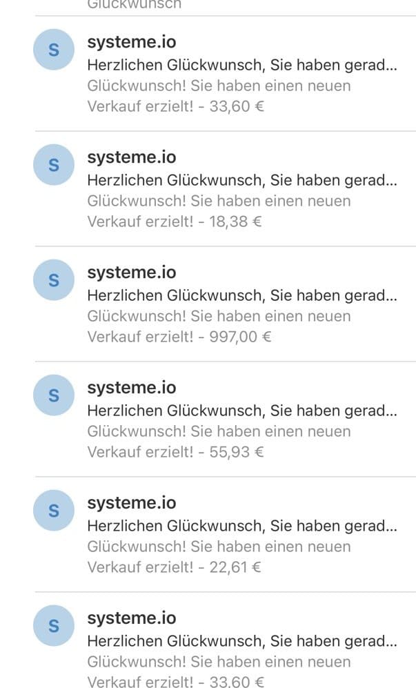 Echte Verkaufsbenachrichtigungen