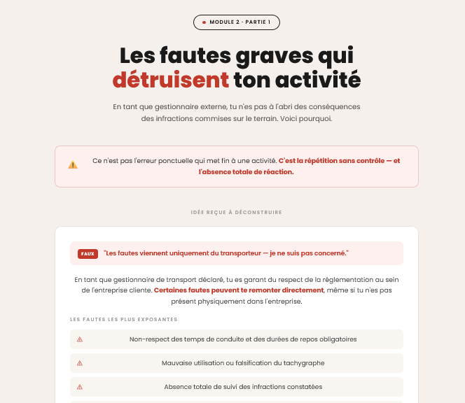 Fautes graves à éviter