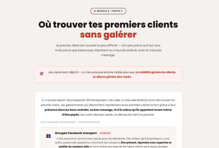 Trouver ses premiers clients