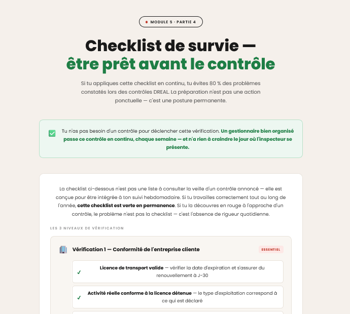 Checklist de survie