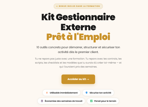 Kit Gestionnaire Externe