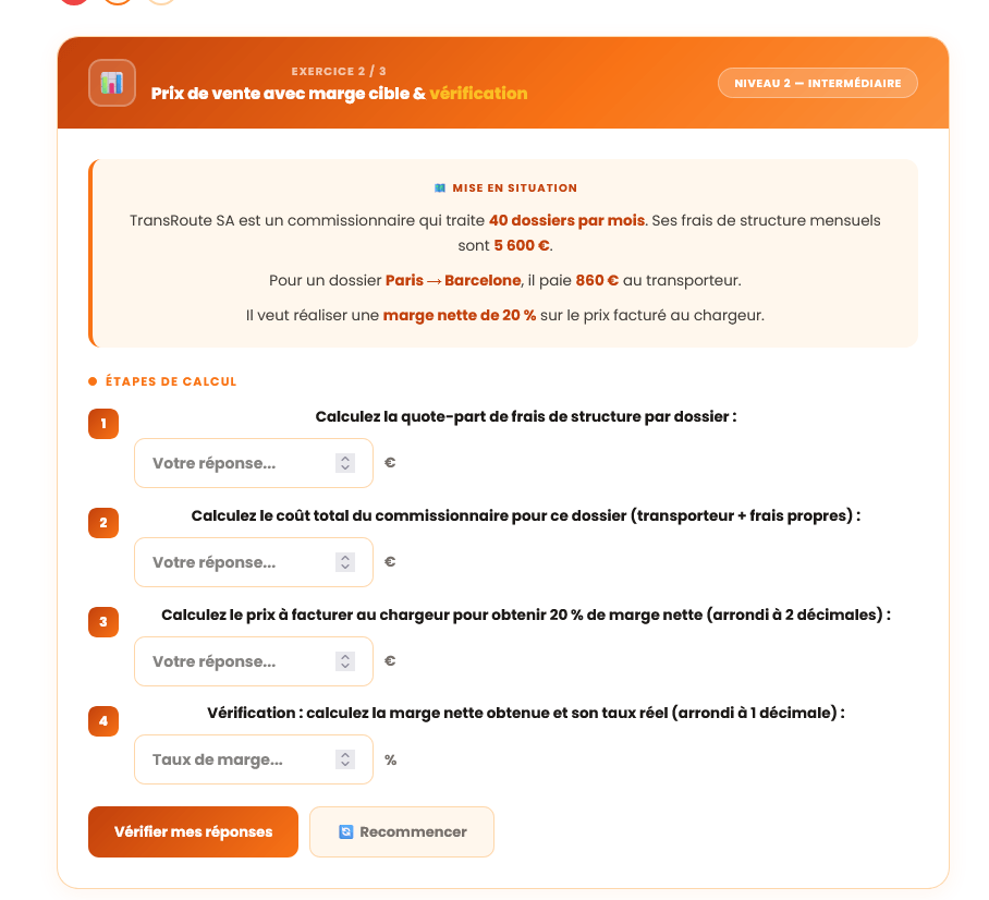 Gestion commerciale commissionnaire