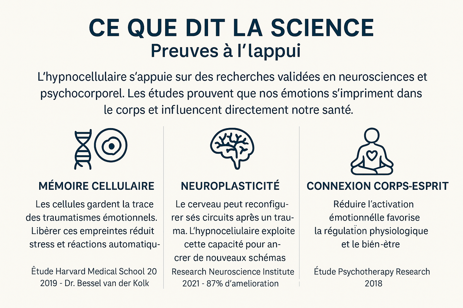 Preuves scientifiques en faveur de l’hypnocellulaire