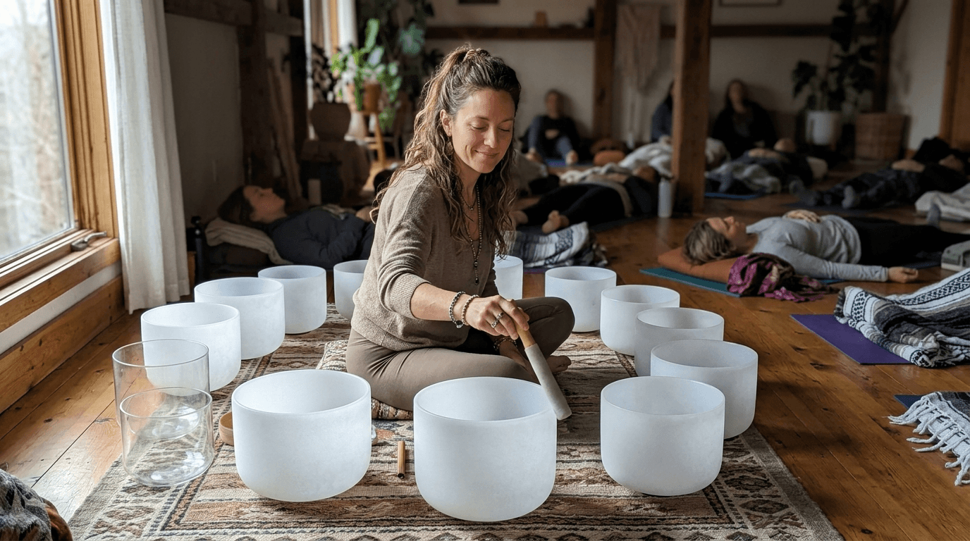 Moment immersif du Reset Protocol — fusion musique live et méditation