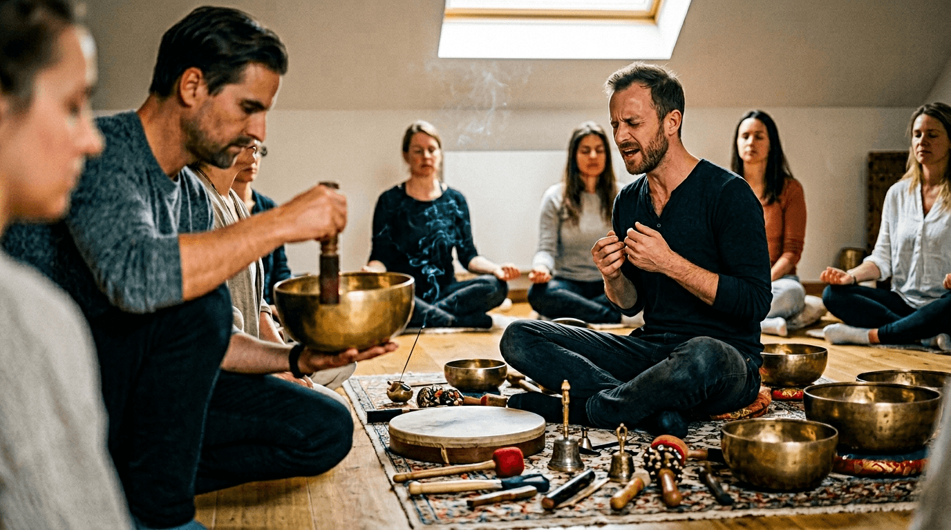 Participante immergée dans l'atmosphère chaleureuse de la soirée Reset Protocol