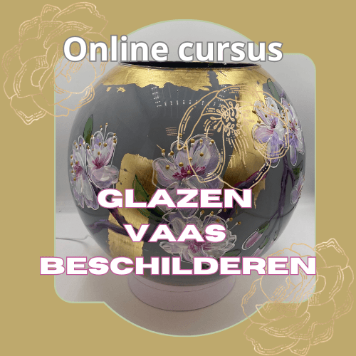 Workshop glazen vaas beschilderen