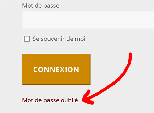 Mot de passe oublié