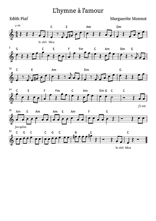 Hymne à l'amour