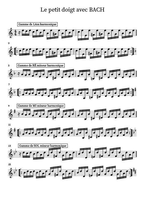 Le petit doigt avec Bach