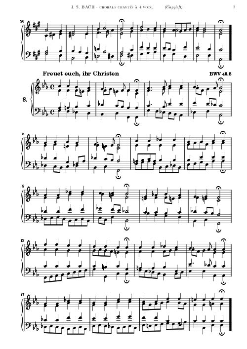 L’aide-mémoire des chorals de Bach