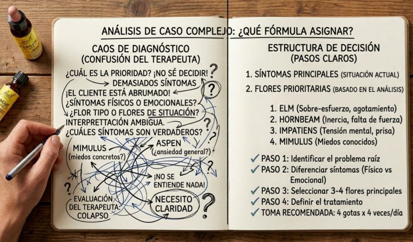 cuaderno priorizar sintomas flores de bach consulta