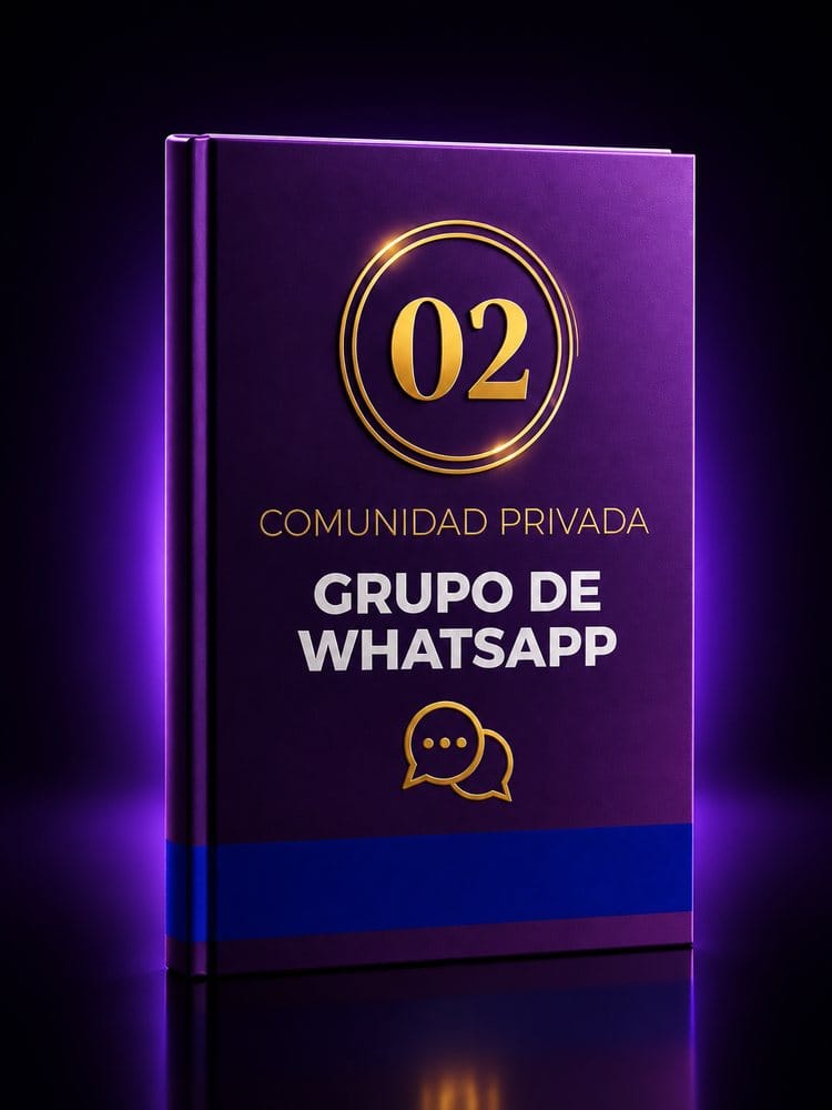 Comunidad privada + grupo de WhatsApp