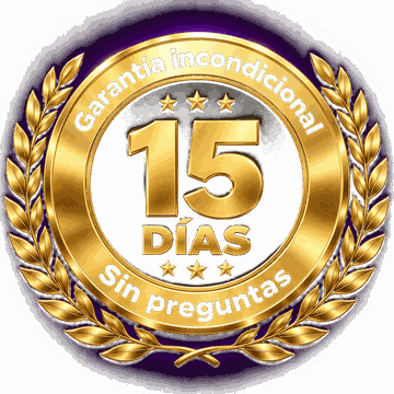 Garantía incondicional de 15 días, sin preguntas