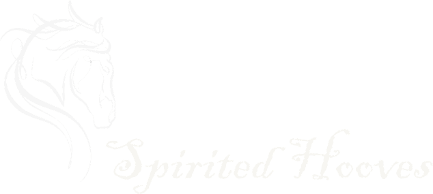 Spirited Hooves logo – stylized white horse head symbol representing equine-assisted confidence programs for teens