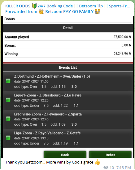 DrZoom Killer Odds Betslip