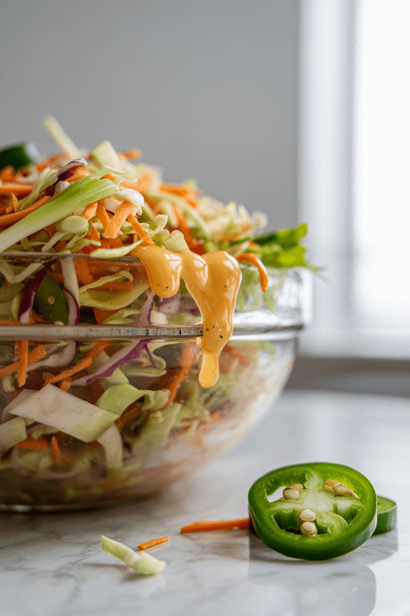 Crunchy Slaw w_ Jalapeño-Lime Dressing