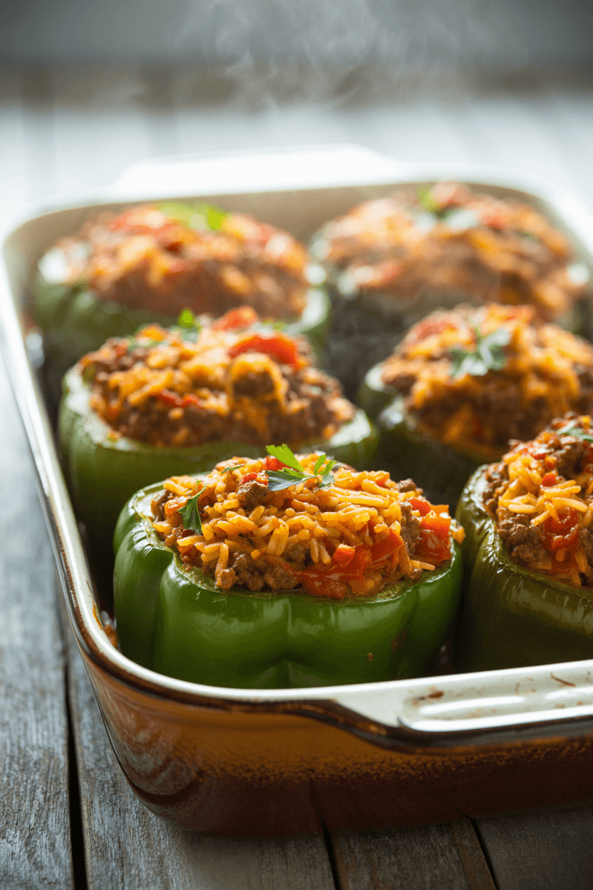 ground beef stuffed peppers