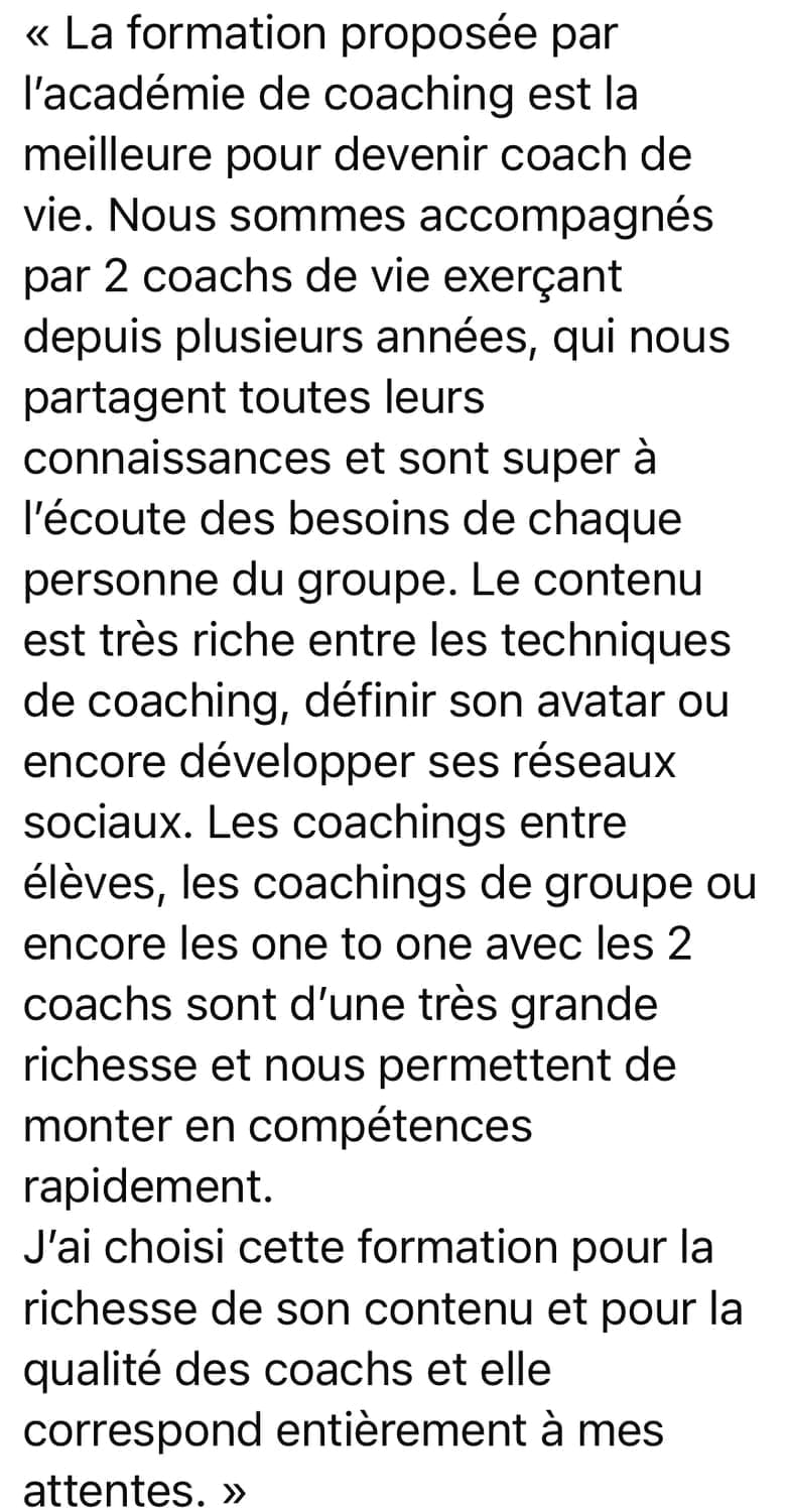 Témoignage de Justine – Académie de Coaching Aligned Souls