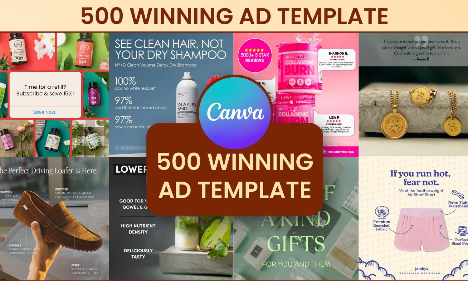 500 Canva Winning Ad Template