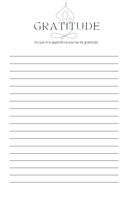 Gratitude, pensée positive, journal de gratitude, developpement personnel, exemple de page de journal de gratitude winbizz.fr