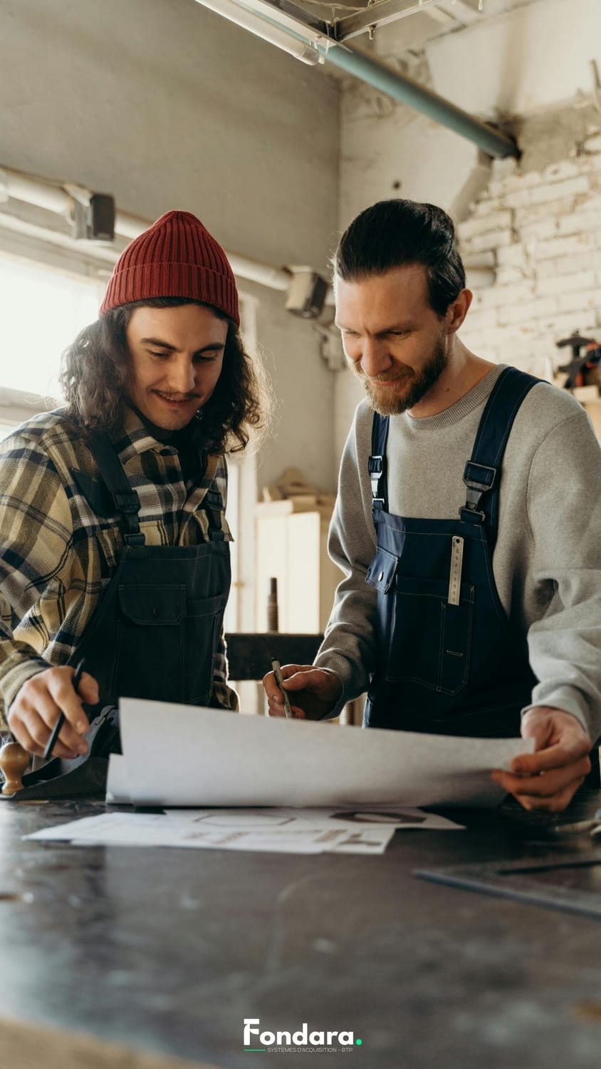 Artisan bâtiment consultant des plans de chantier — diagnostic et plan d'action développement entreprise BTP 2026