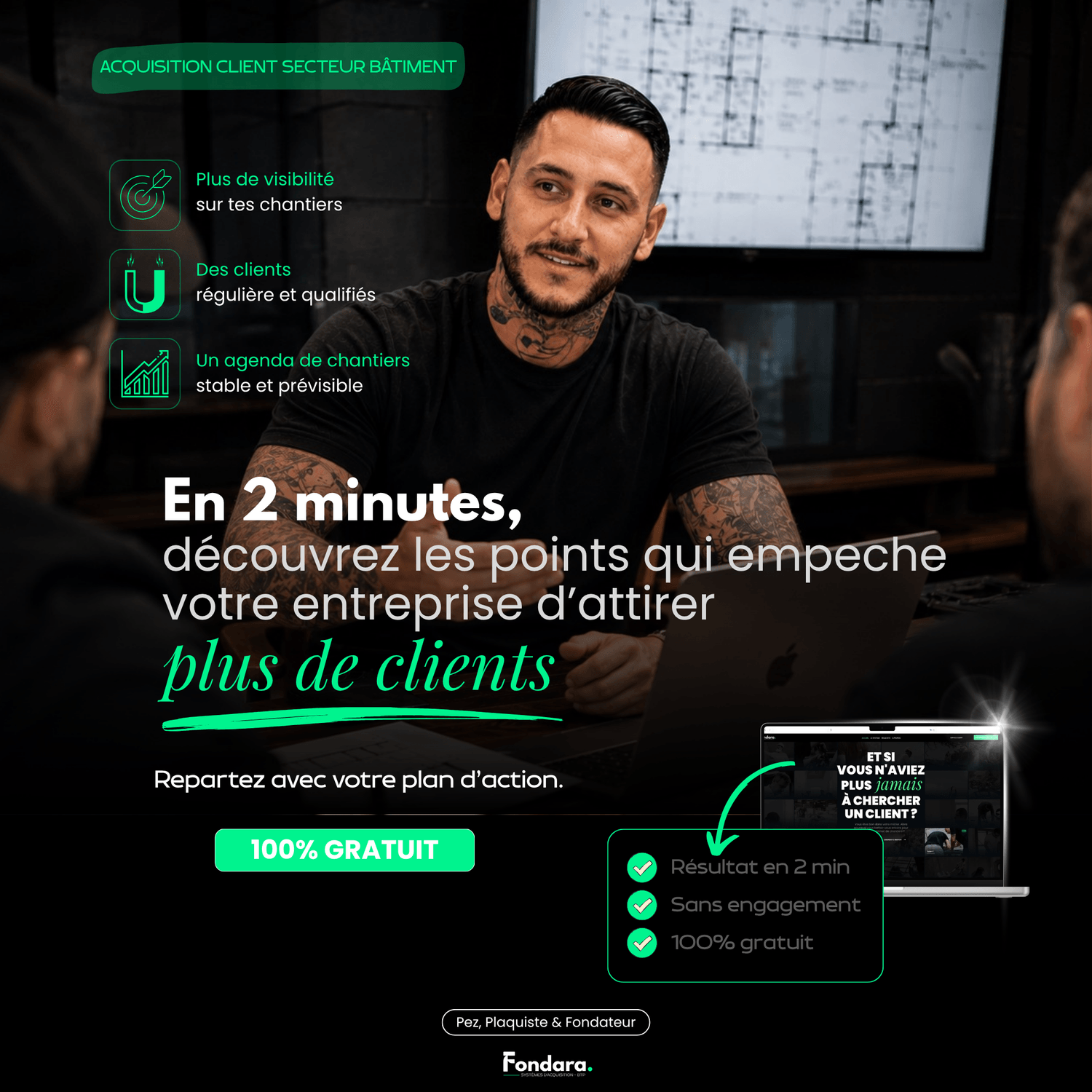 FONDARA — Audit gratuit 2 minutes plan d'action bâtiment