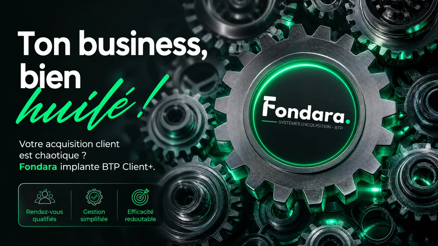 FONDARA BTP Client+ agenda artisan bâtiment vide comment remplir 8 semaines résultats maçon plaquiste couvreur Fondara.fr