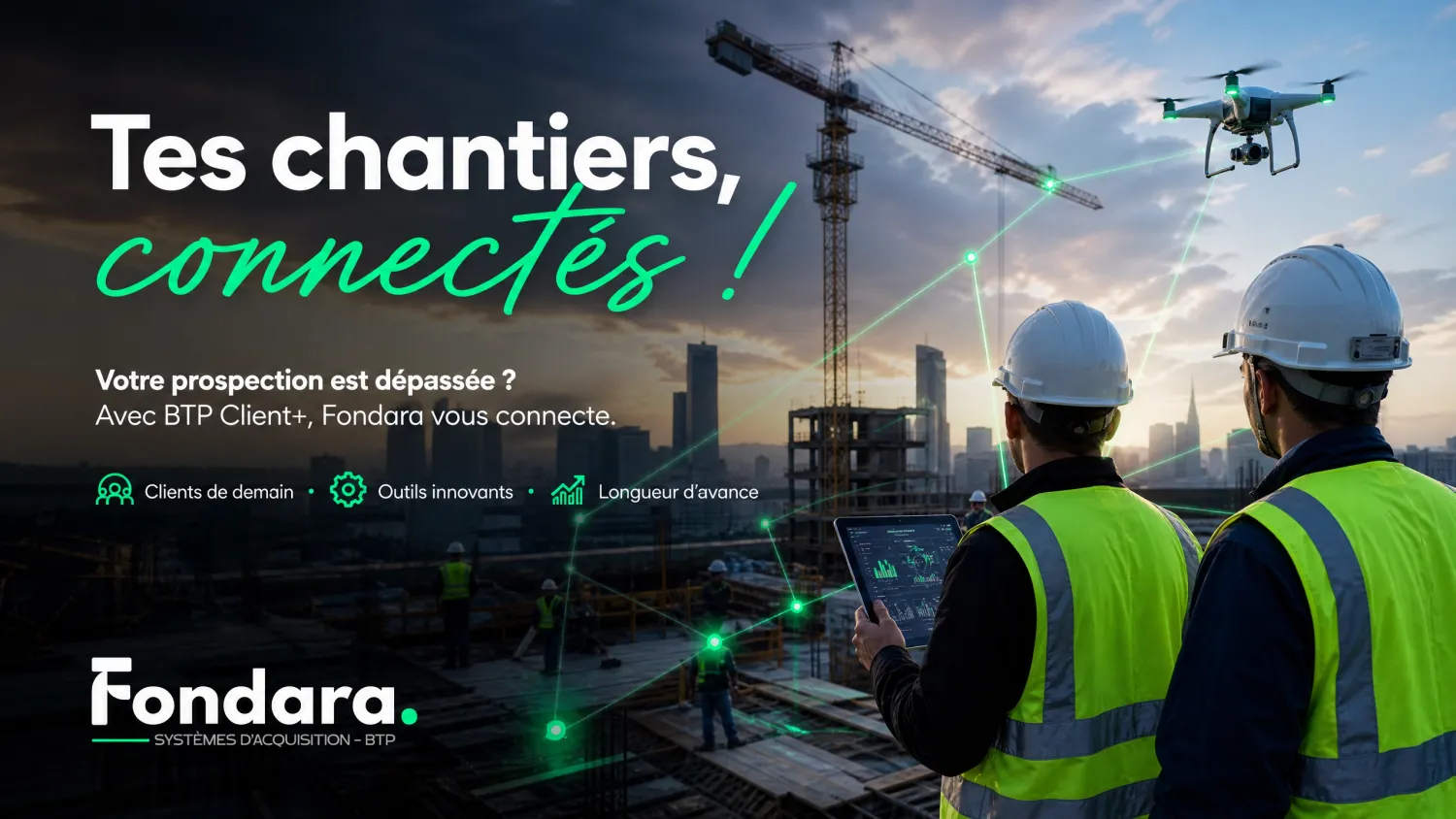 FONDARA BTP Client+ 5 vérités acquisition client artisan bâtiment maçon plaquiste couvreur Fondara.fr — système clé en main 8 semaines