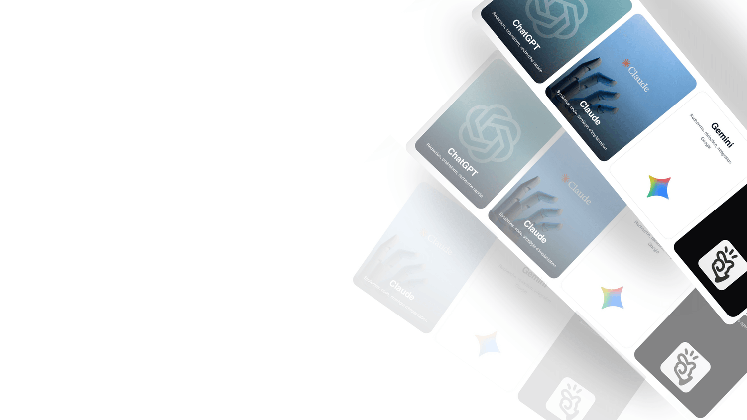 ChatGPT, Claude, Gemini sur FONDARA OS