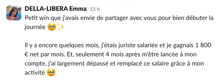 Preuve du résultat d'Emma