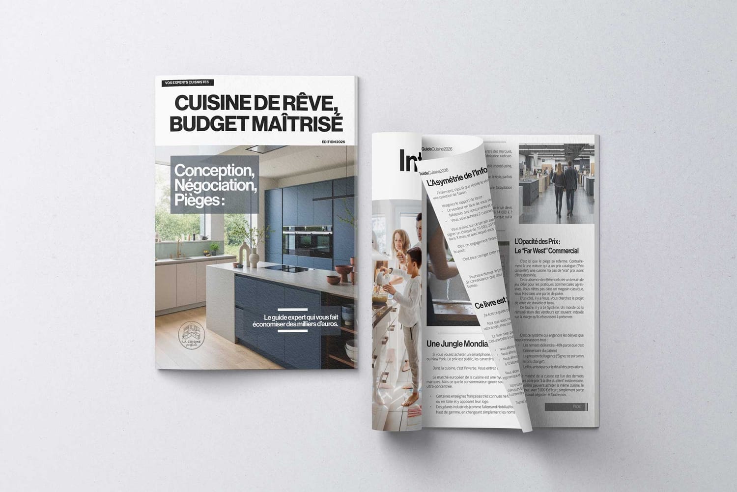 Page de couverture du guide et des extraits de son contenu: