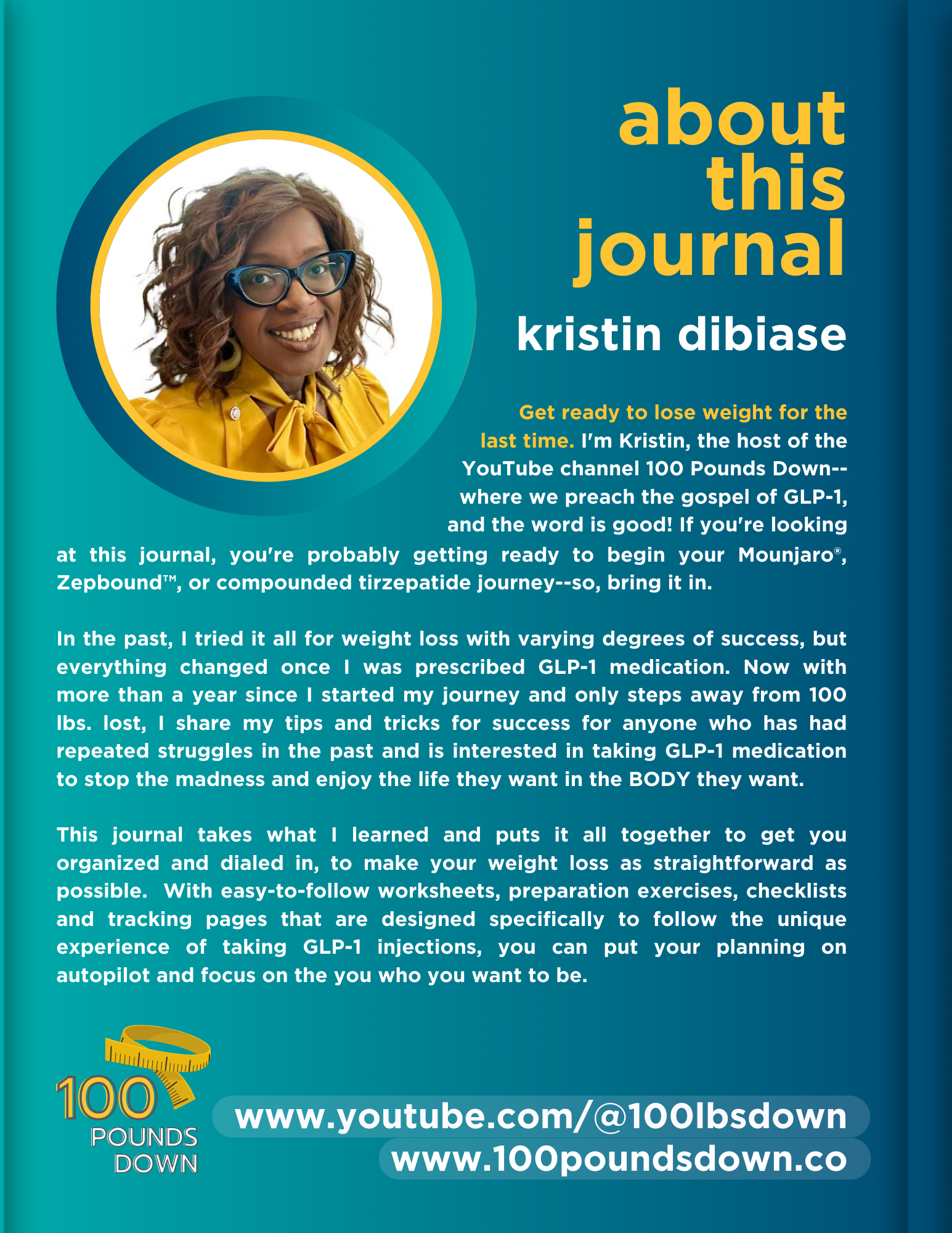 Back Cover of Tirzepatide Journal
