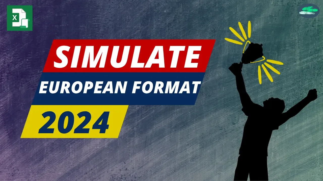 Football tournament simulator thumbnail showing a football player celebrating victory with a trophy